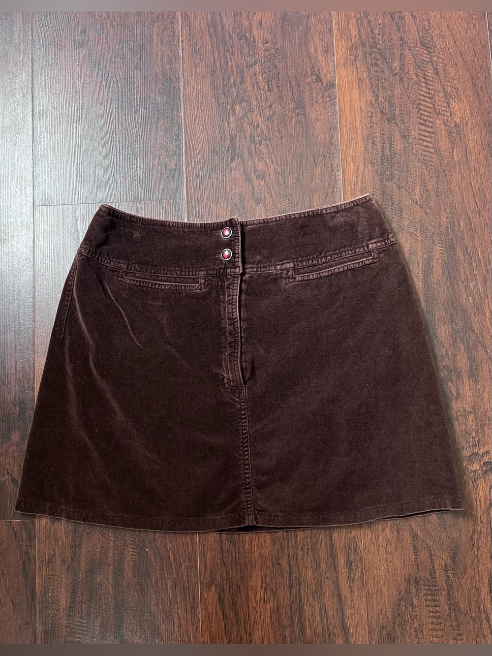 Express EXP Jeans Brown Velvet Mini Skirt Y2K Vintage Size 9/10
